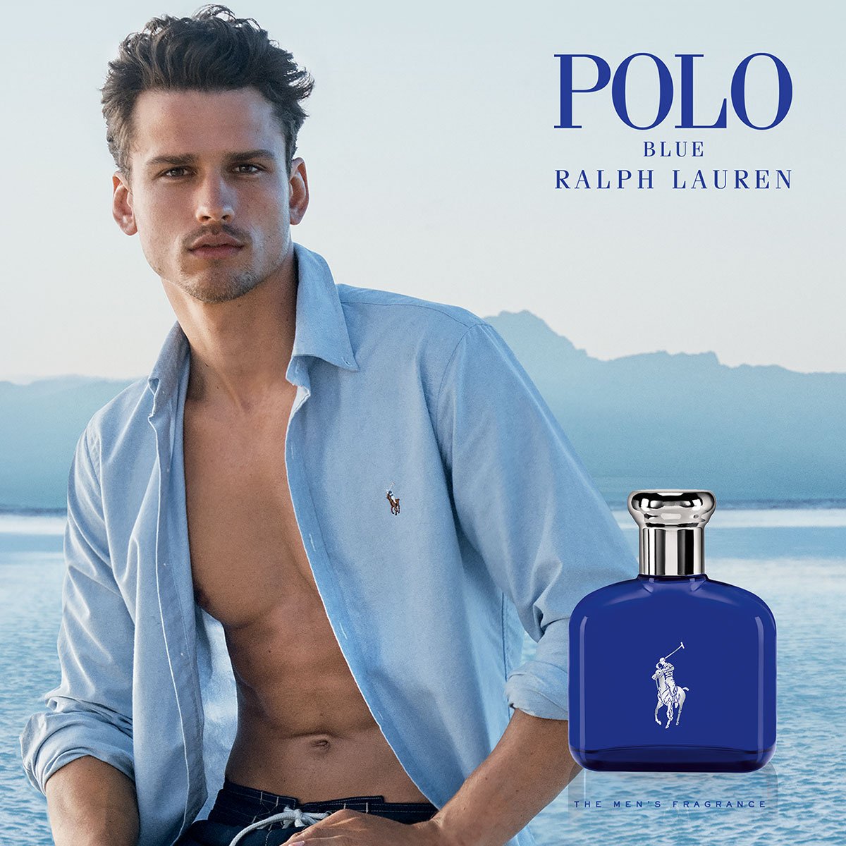 Fragancia para caballero ralph lauren polo blue eau de toilette 125 ml  - Sears